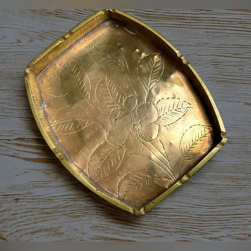 🌺4 Vintage Mini Brass Nesting Trays - Picture 4 of 8